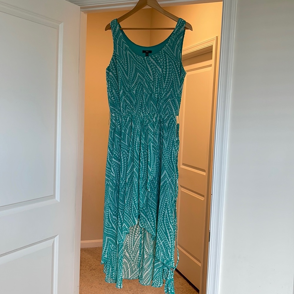 JBS High Low Chiffon Print Dress